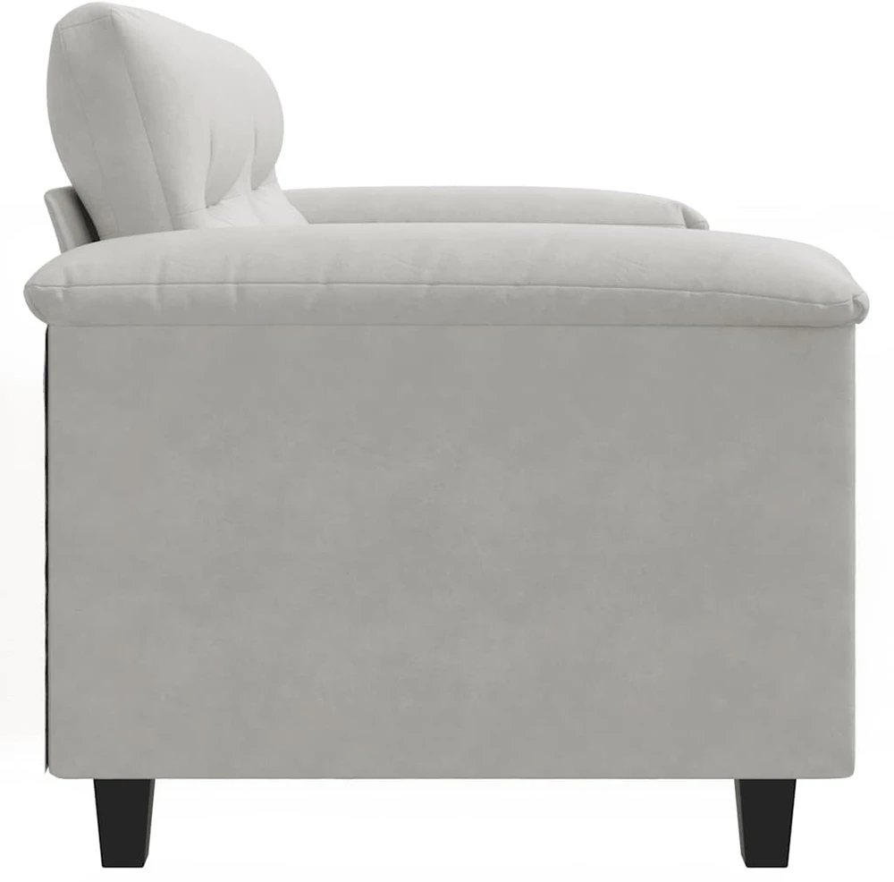 Dvivietė sofa, šviesiai pilka, 120cm, mikropluošto audinys