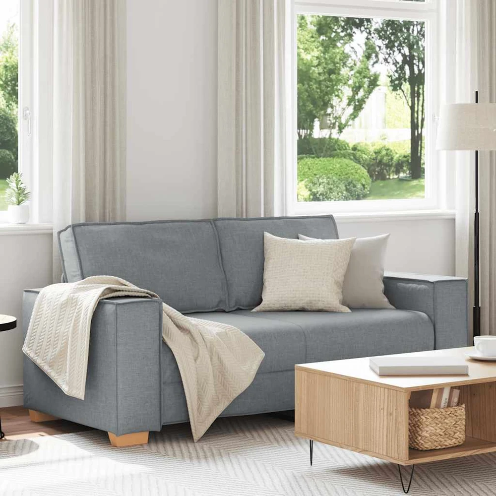 Dvivietė sofa, šviesiai pilka, 180x78x84 cm, audinys