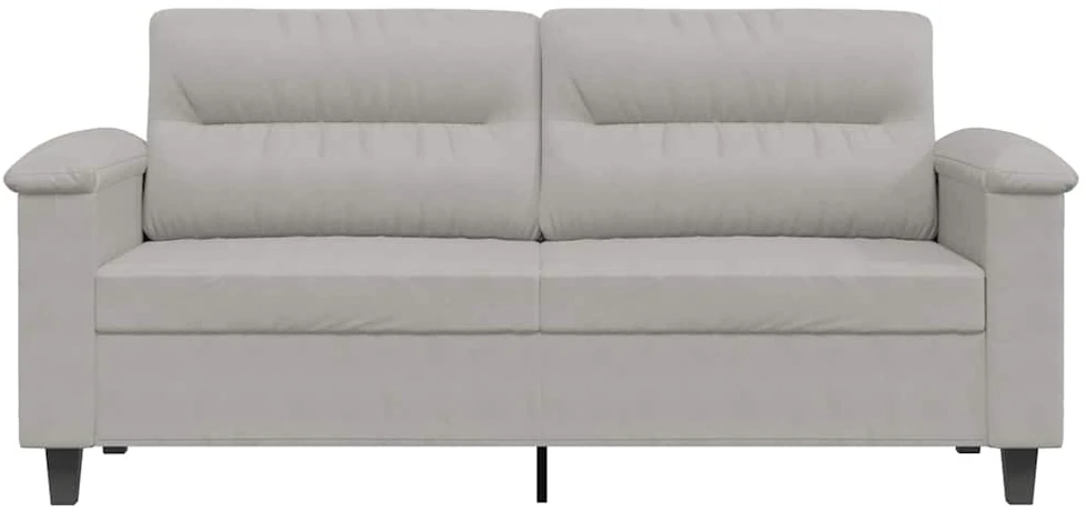 Dvivietė sofa, šviesiai pilka, 140cm, mikropluošto audinys