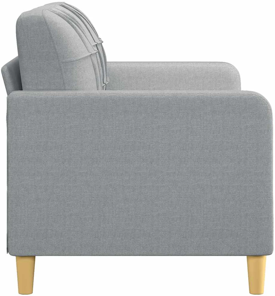 Dvivietė sofa, šviesiai pilkos spalvos, 140cm, audinys