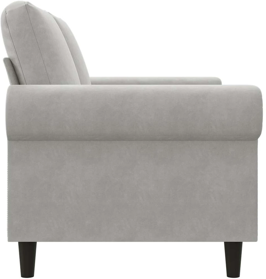 Dvivietė sofa, šviesiai pilkos spalvos, 120cm, aksomas