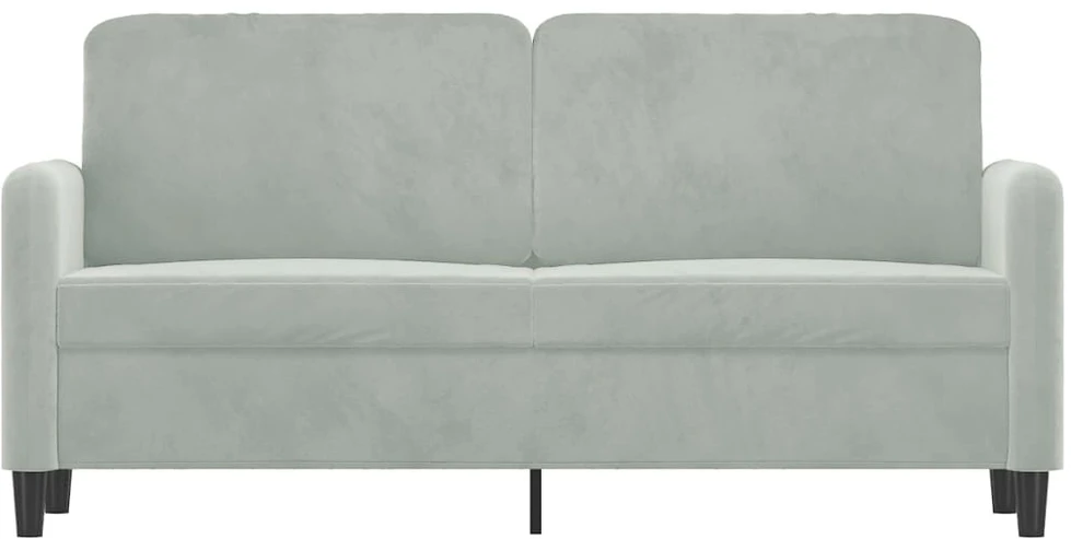 Dvivietė sofa, šviesiai pilkos spalvos, 140cm, aksomas