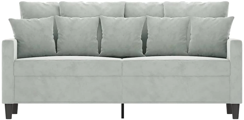 Dvivietė sofa, šviesiai pilkos spalvos, 140cm, aksomas