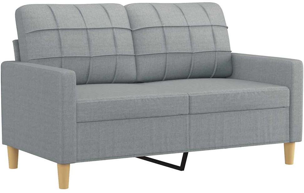 Dvivietė sofa, šviesiai pilkos spalvos, 120cm, audinys