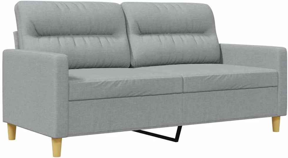 Dvivietė sofa, šviesiai pilkos spalvos, 140cm, audinys