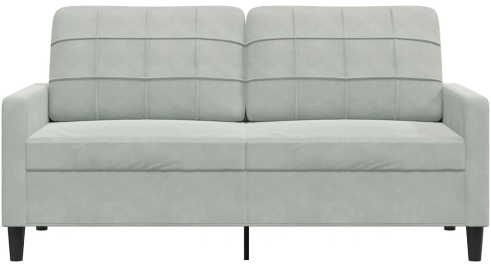 Dvivietė sofa, šviesiai pilkos spalvos, 140cm, aksomas
