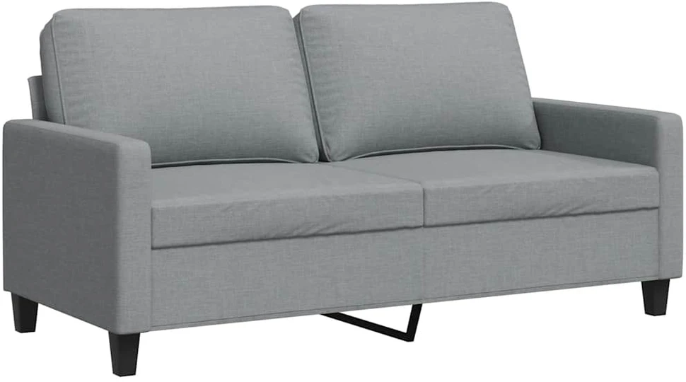 Dvivietė sofa, šviesiai pilkos spalvos, 140cm, audinys