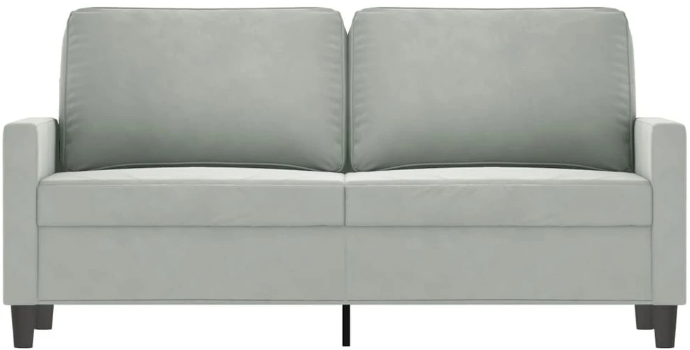 Dvivietė sofa, šviesiai pilkos spalvos, 140cm, aksomas