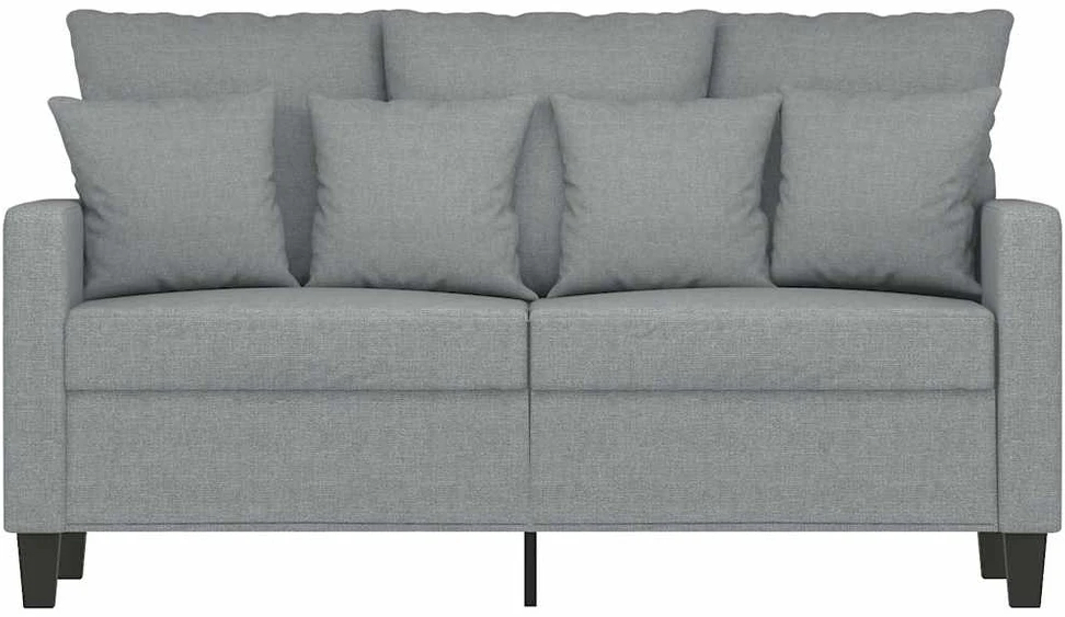 Dvivietė sofa, šviesiai pilkos spalvos, 120cm, audinys