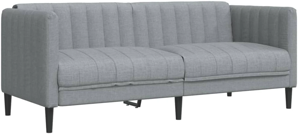Dvivietė sofa, šviesiai pilkos spalvos, audinys