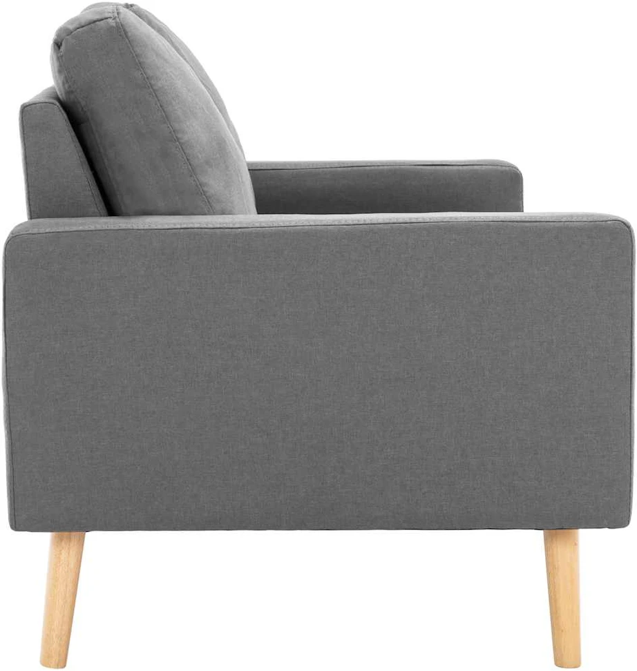 Dvivietė sofa, šviesiai pilkos spalvos, audinys