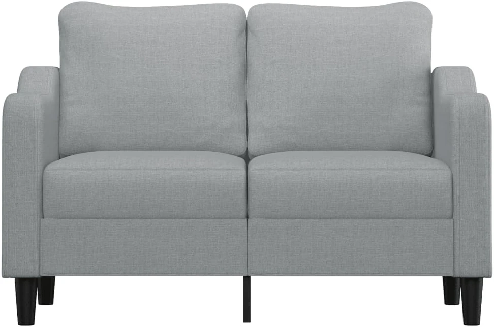 Dvivietė sofa, šviesiai pilkos spalvos, 120cm, audinys