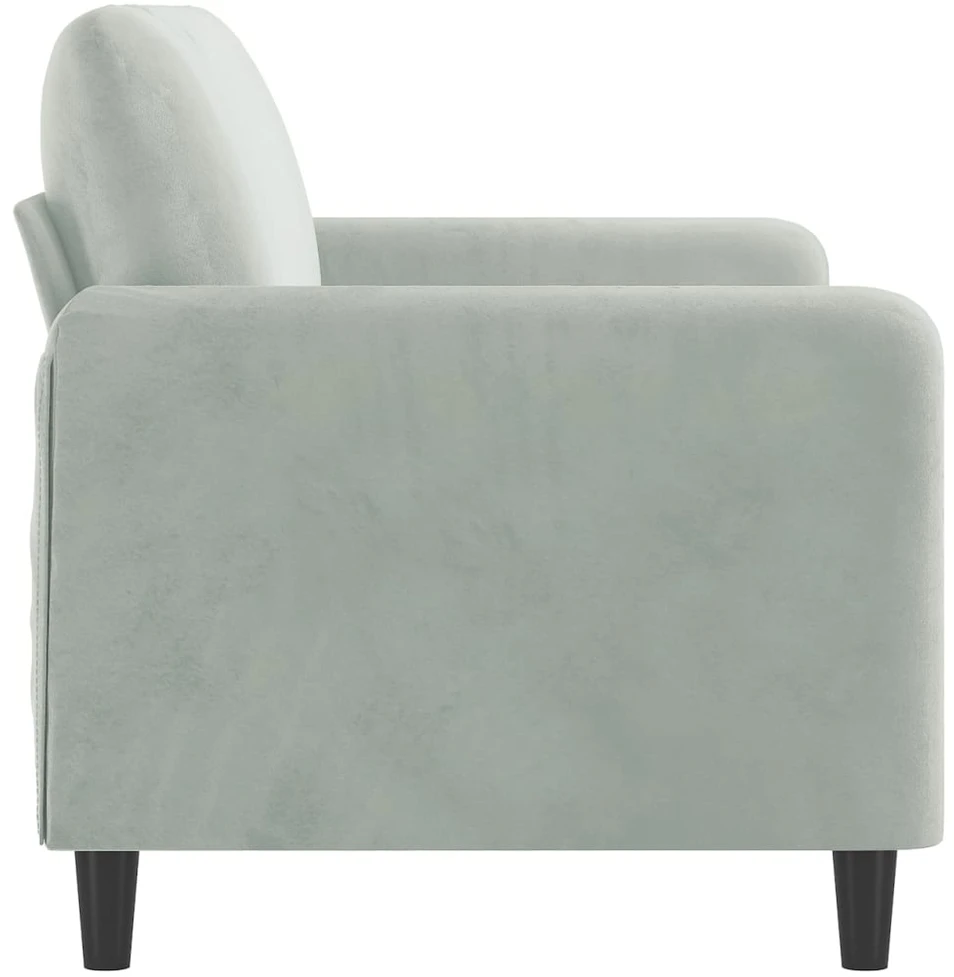 Dvivietė sofa, šviesiai pilkos spalvos, 140cm, aksomas