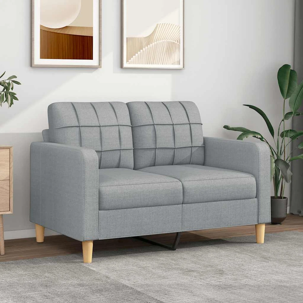 Dvivietė sofa, šviesiai pilkos spalvos, 120cm, audinys