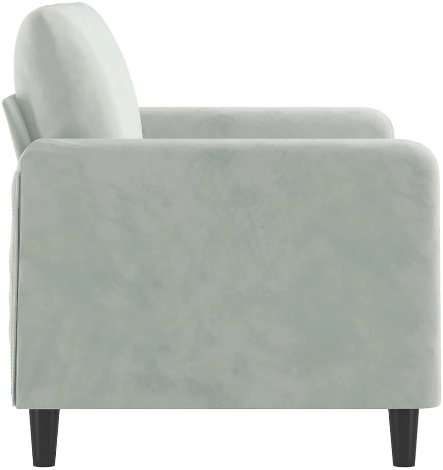 Dvivietė sofa, šviesiai pilkos spalvos, 120cm, aksomas