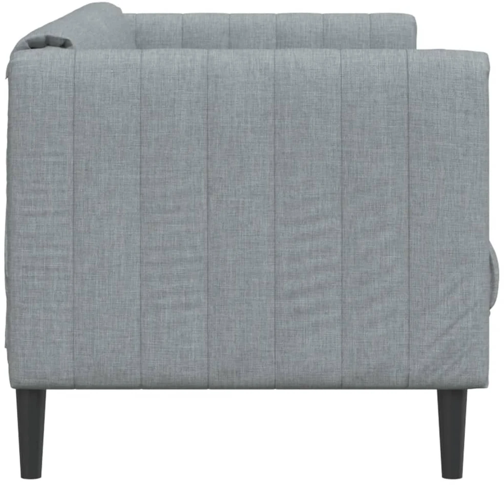 Dvivietė sofa, šviesiai pilkos spalvos, audinys