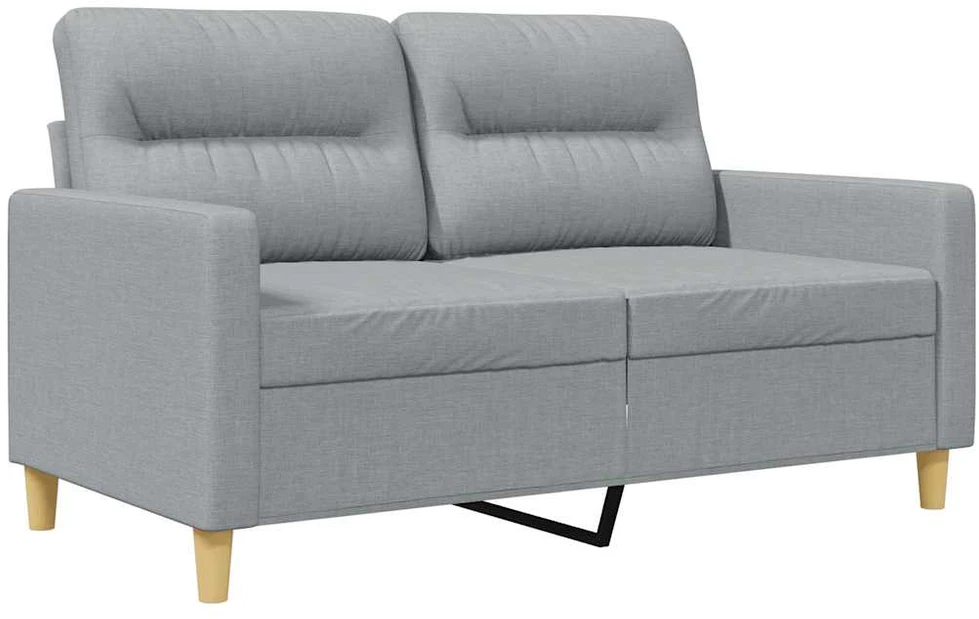 Dvivietė sofa, šviesiai pilkos spalvos, 120cm, audinys