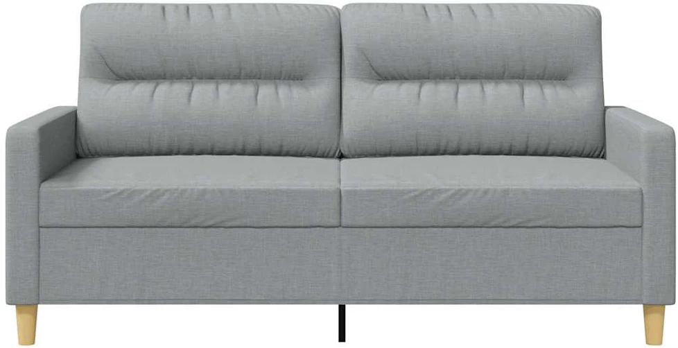 Dvivietė sofa, šviesiai pilkos spalvos, 140cm, audinys