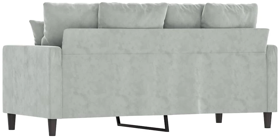 Dvivietė sofa, šviesiai pilkos spalvos, 140cm, aksomas