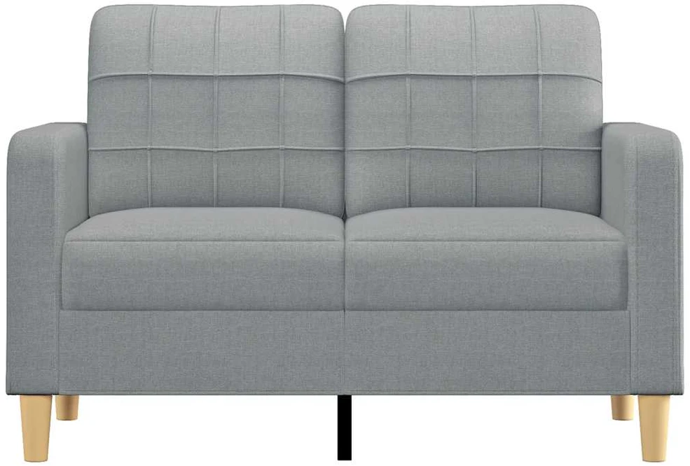 Dvivietė sofa, šviesiai pilkos spalvos, 120cm, audinys
