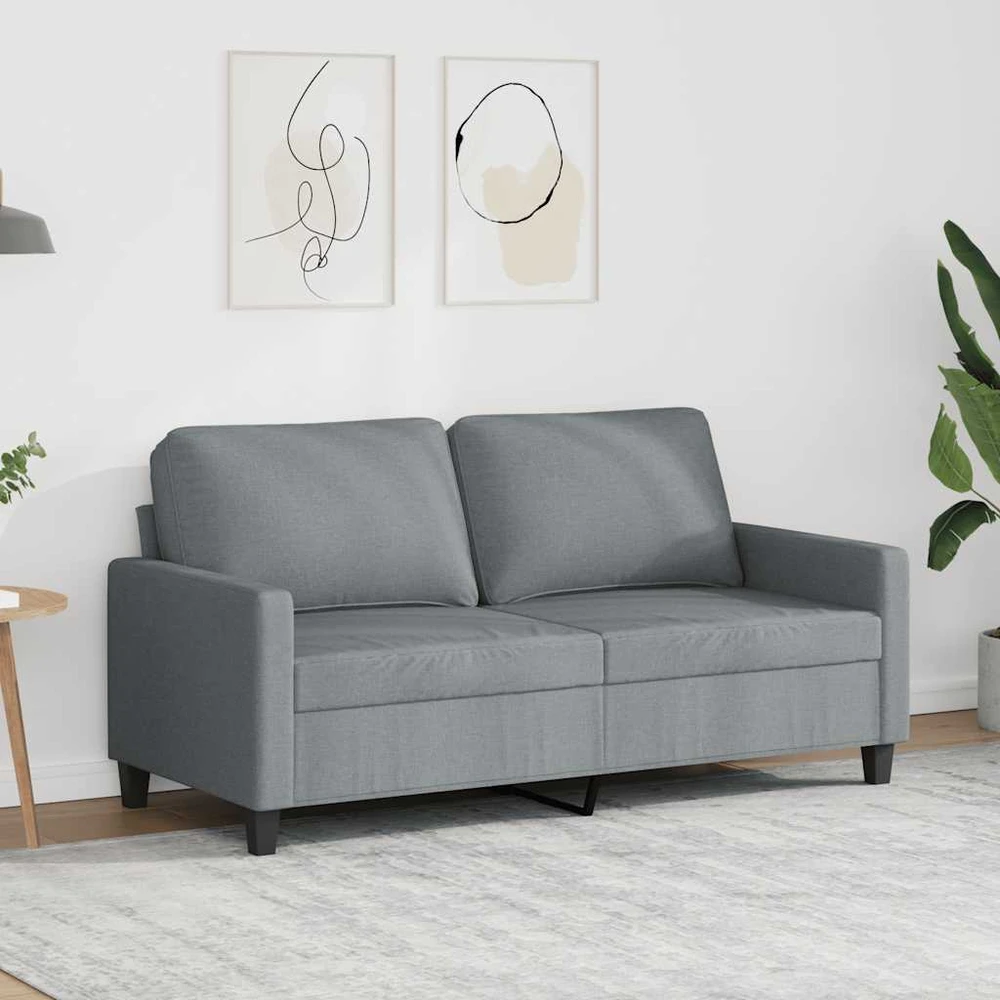 Dvivietė sofa, šviesiai pilkos spalvos, 140cm, audinys