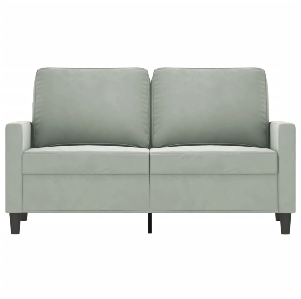 Dvivietė sofa, šviesiai pilkos spalvos, 120cm, aksomas