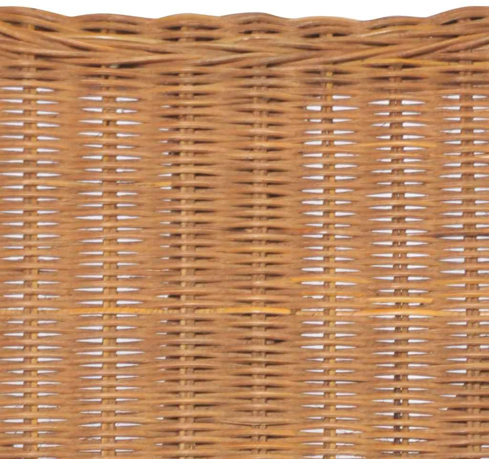 Dvivietė sofa, šviesiai ruda, natūralus ratanas ir linas