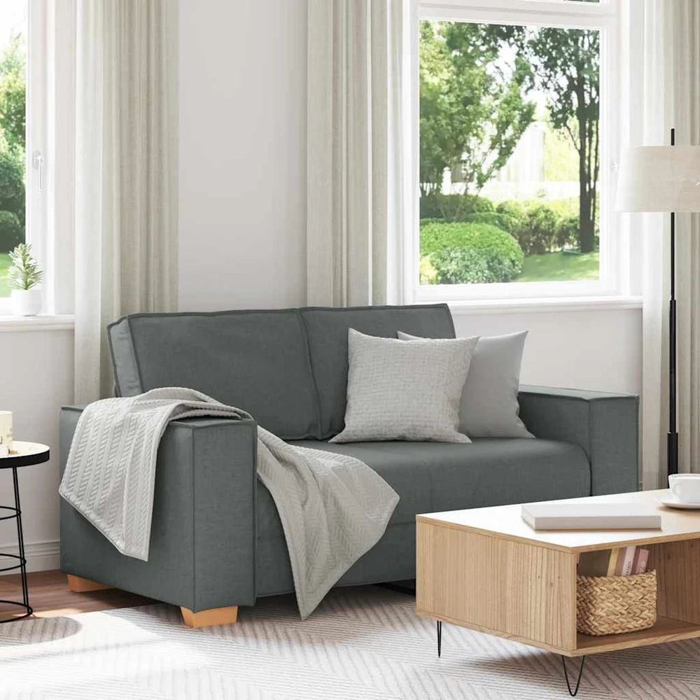 Dvivietė sofa, tamsiai pilka, 160x78x84 cm, audinys