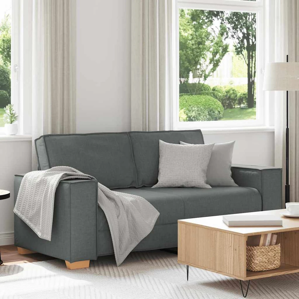 Dvivietė sofa, tamsiai pilka, 180x78x84 cm, audinys