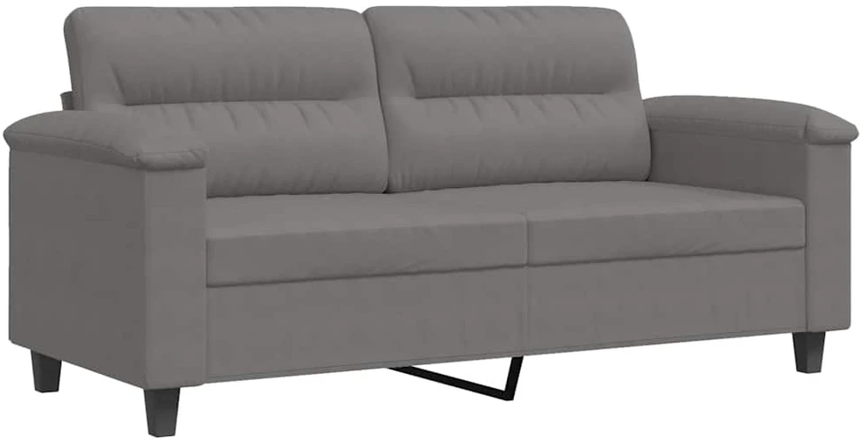 Dvivietė sofa, tamsiai pilka, 140cm, mikropluošto audinys