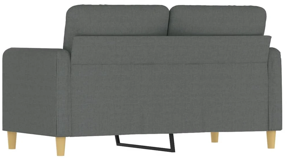 Dvivietė sofa, tamsiai pilkos spalvos, 120cm, audinys