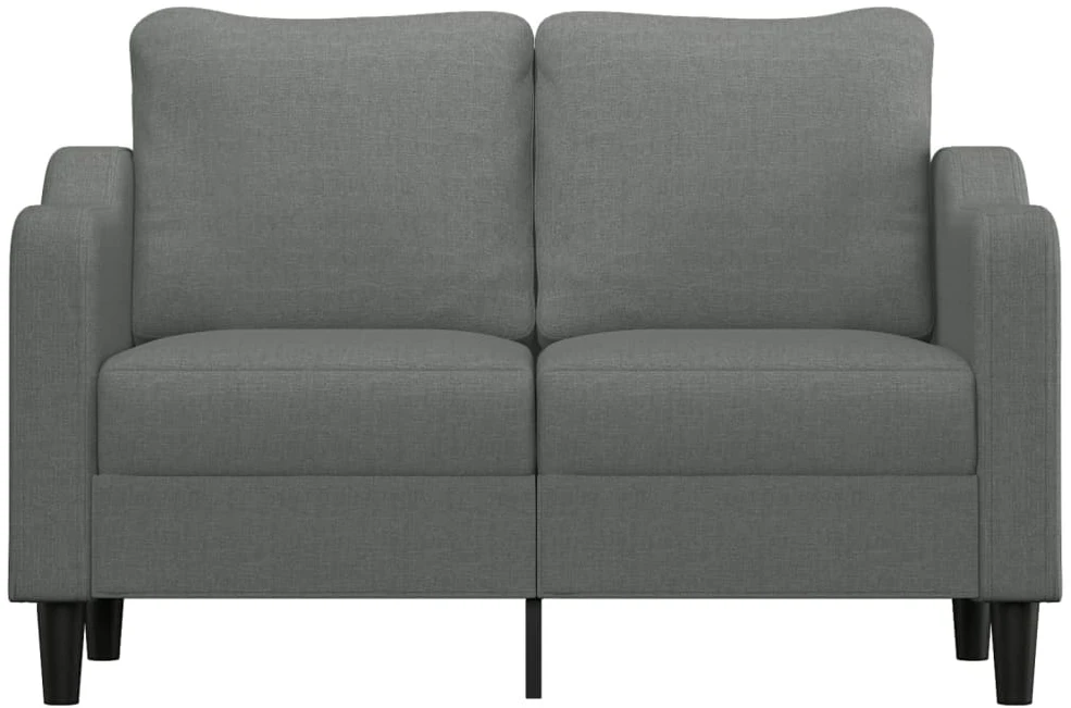 Dvivietė sofa, tamsiai pilkos spalvos, 120cm, audinys