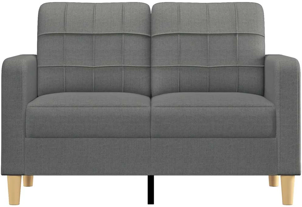Dvivietė sofa, tamsiai pilkos spalvos, 120cm, audinys