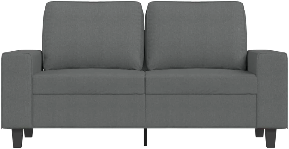 Dvivietė sofa, tamsiai pilkos spalvos, 120cm, audinys