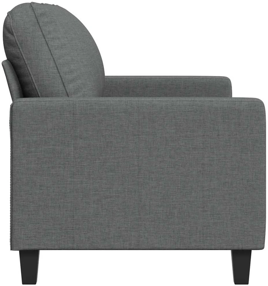 Dvivietė sofa, tamsiai pilkos spalvos, 120cm, audinys