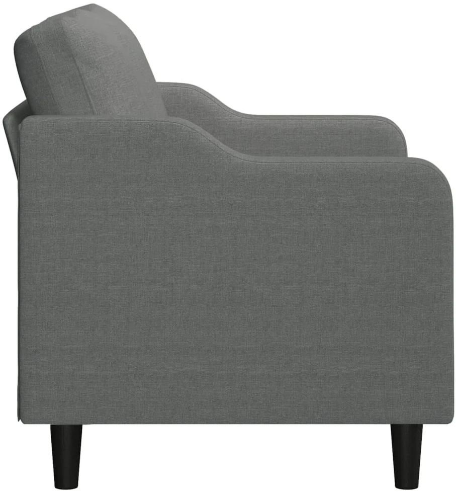Dvivietė sofa, tamsiai pilkos spalvos, 120cm, audinys