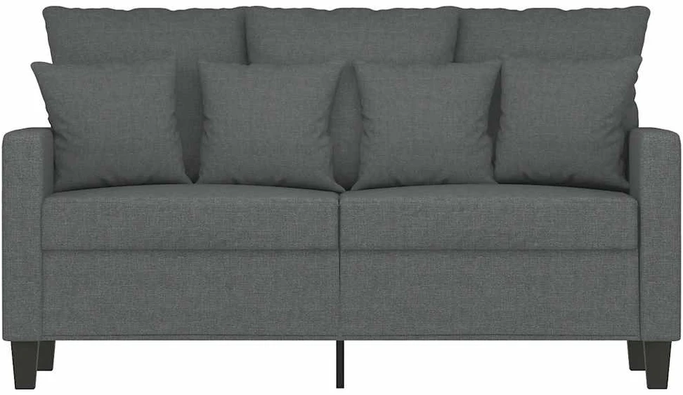 Dvivietė sofa, tamsiai pilkos spalvos, 120cm, audinys