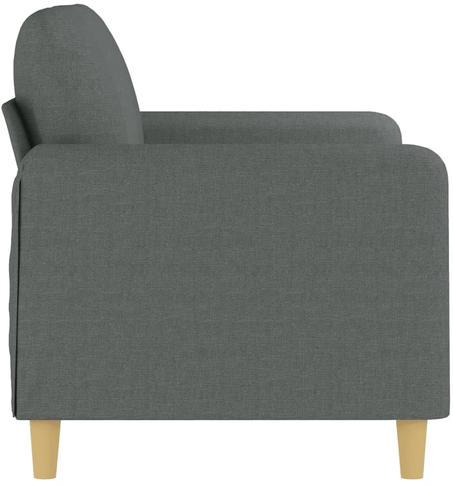 Dvivietė sofa, tamsiai pilkos spalvos, 120cm, audinys