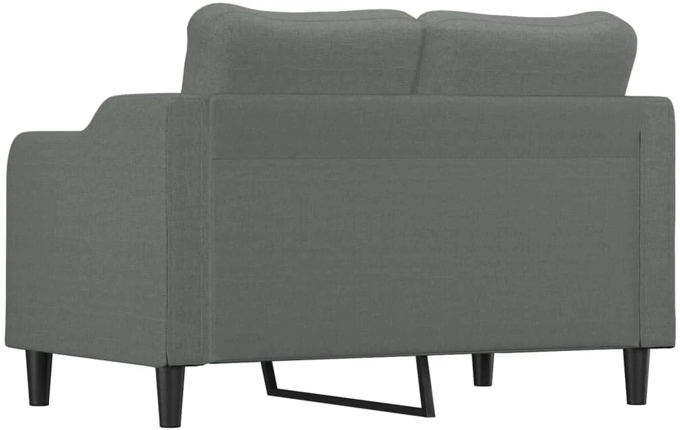 Dvivietė sofa, tamsiai pilkos spalvos, 120cm, audinys
