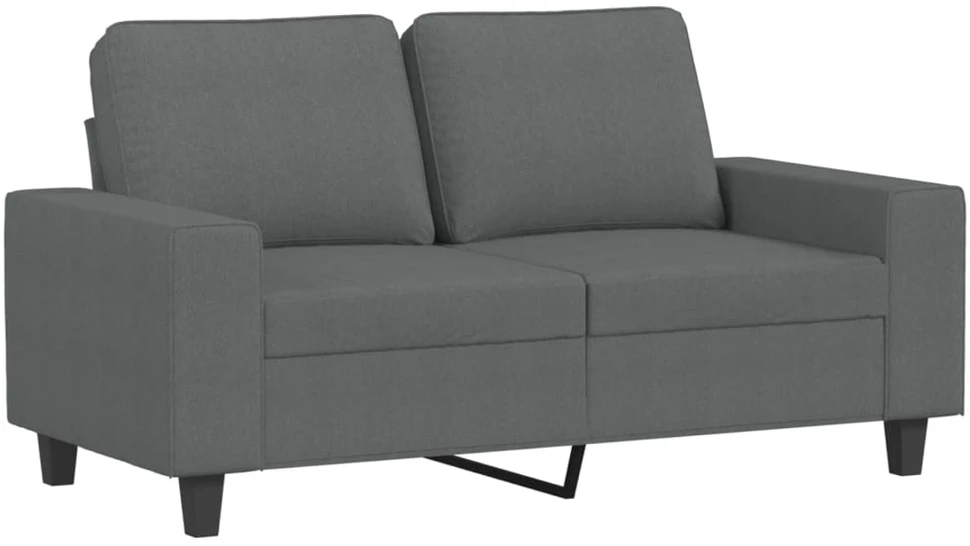 Dvivietė sofa, tamsiai pilkos spalvos, 120cm, audinys