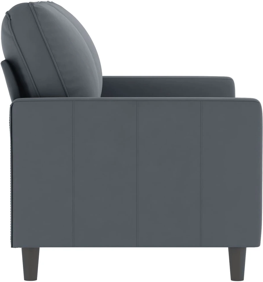Dvivietė sofa, tamsiai pilkos spalvos, 120cm, aksomas