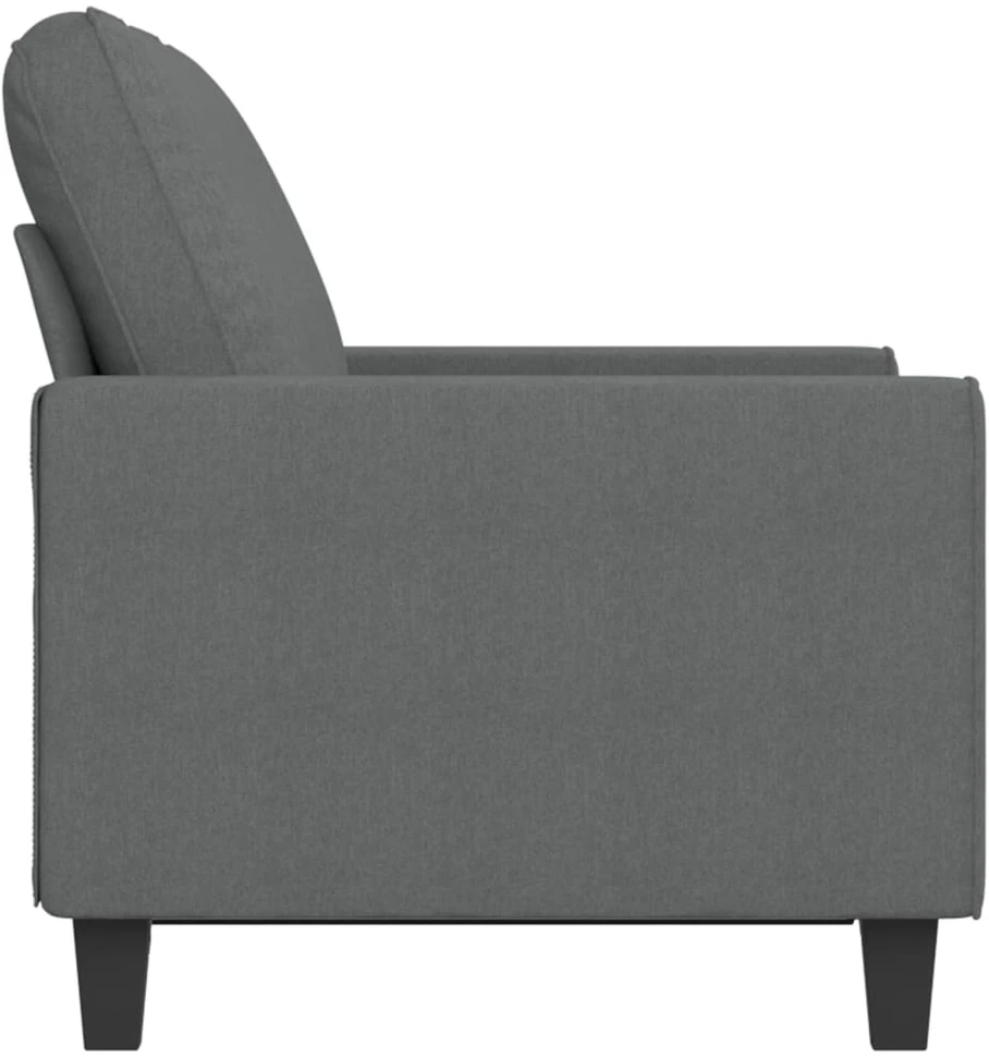 Dvivietė sofa, tamsiai pilkos spalvos, 120cm, audinys
