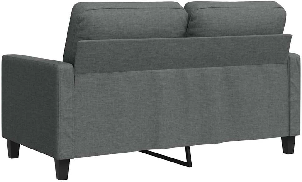 Dvivietė sofa, tamsiai pilkos spalvos, 120cm, audinys
