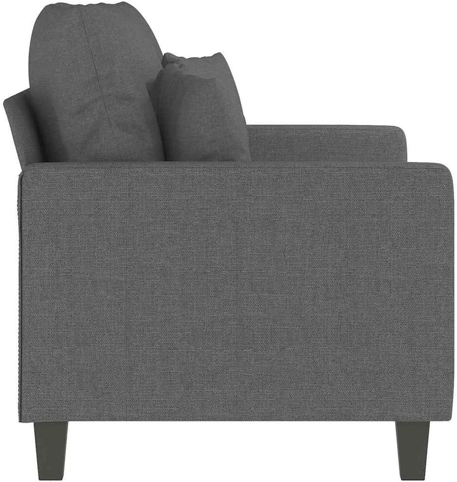 Dvivietė sofa, tamsiai pilkos spalvos, 120cm, audinys