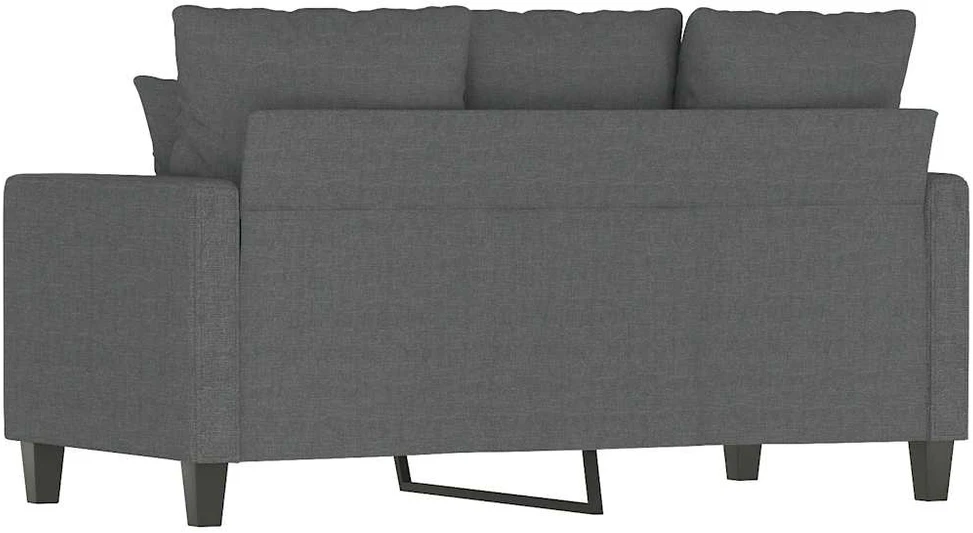Dvivietė sofa, tamsiai pilkos spalvos, 120cm, audinys