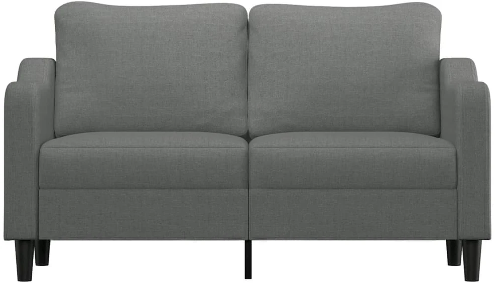 Dvivietė sofa, tamsiai pilkos spalvos, 140cm, audinys