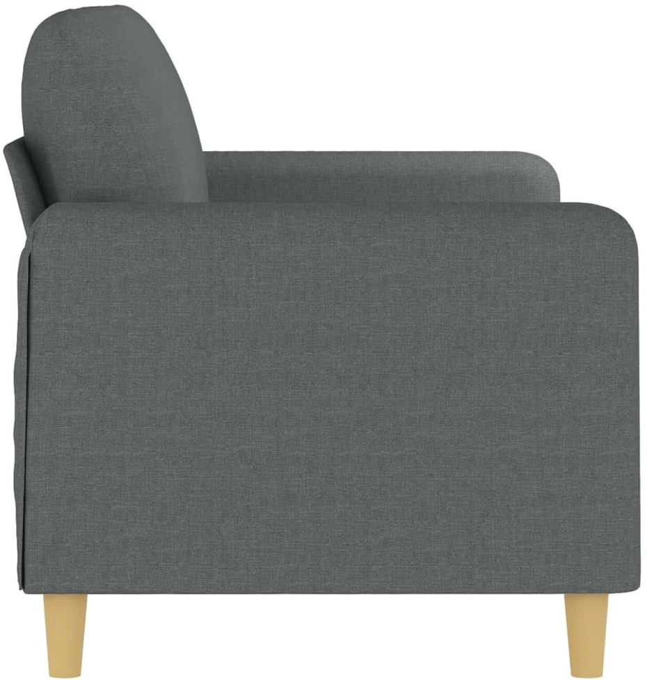 Dvivietė sofa, tamsiai pilkos spalvos, 140cm, audinys