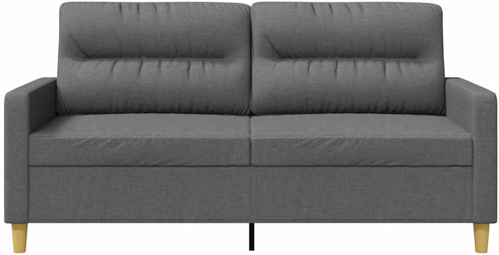 Dvivietė sofa, tamsiai pilkos spalvos, 140cm, audinys