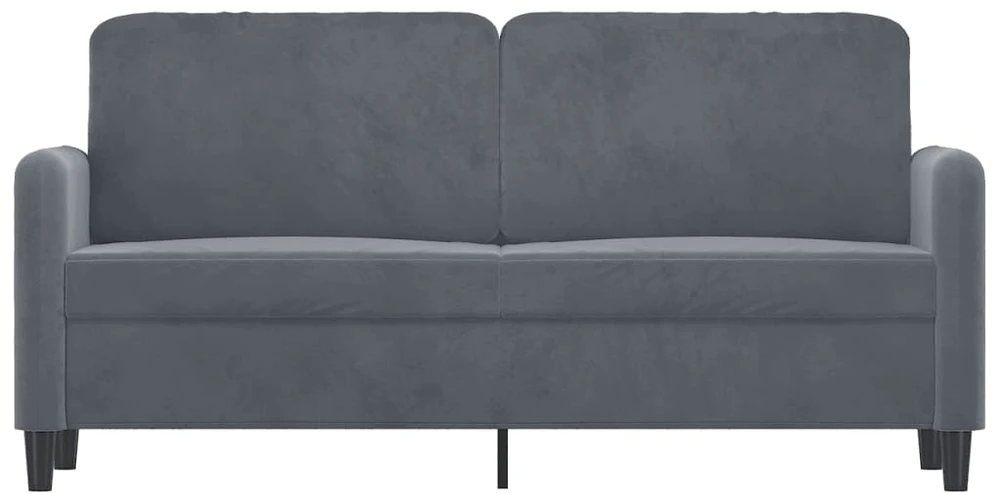 Dvivietė sofa, tamsiai pilkos spalvos, 140cm, aksomas