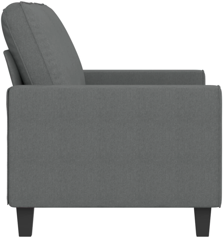 Dvivietė sofa, tamsiai pilkos spalvos, 140cm, audinys
